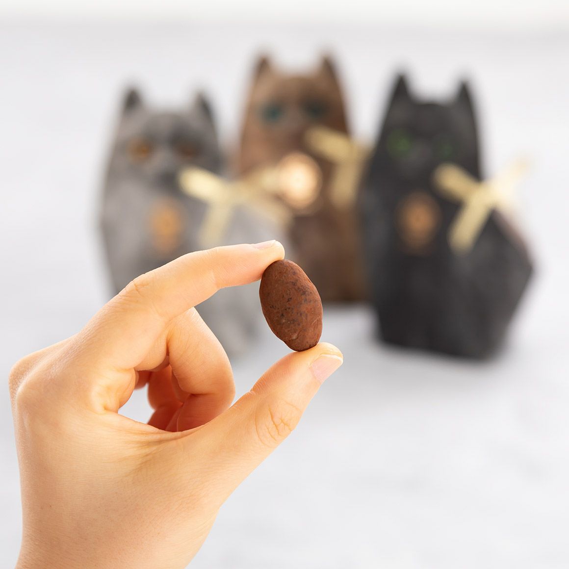 猫型パッケージのティラミスアーモンドチョコレート｜くちどけ