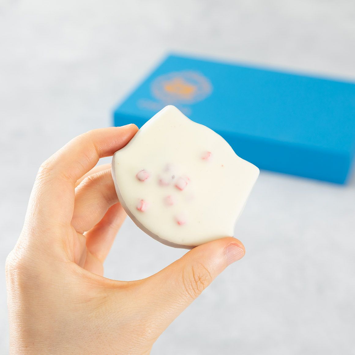 苺の牛乳ショコラサブレ6枚入｜猫スイーツ・猫モチーフお菓子通販