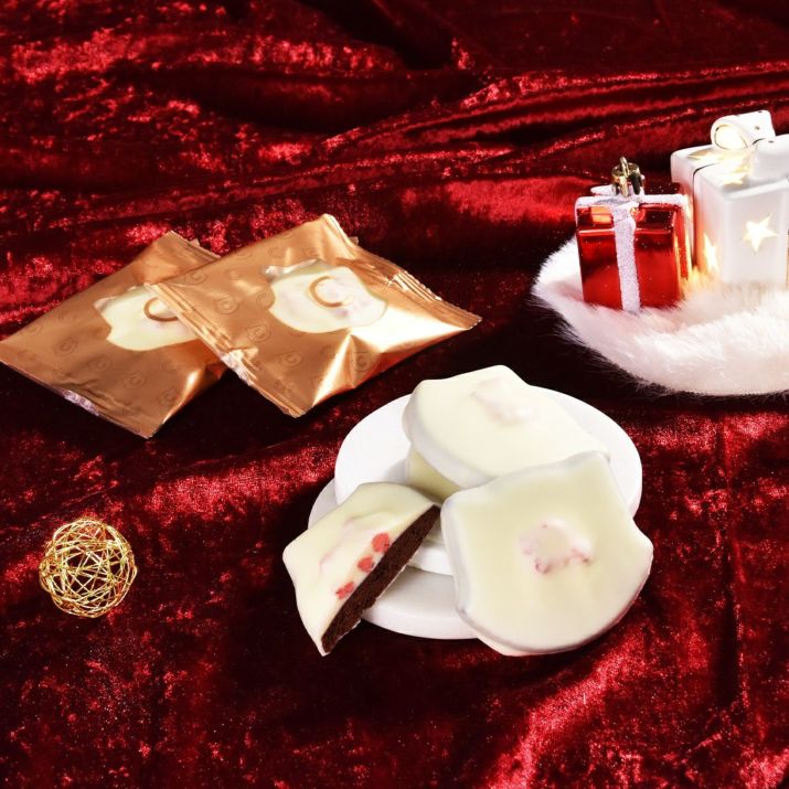 苺の牛乳ショコラサブレ6枚入|猫スイーツ・猫モチーフお菓子通販 苺の牛乳ショコラサブレ6枚入|猫スイーツ・猫モチーフお菓子通販